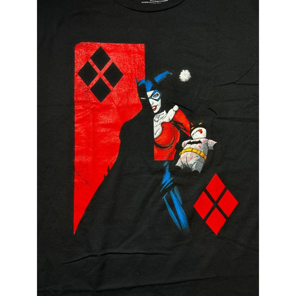 Batman DC Comics Harley‎ Quinn Graphic T-Shirt Mens XL Black Short Sleeve Cotton